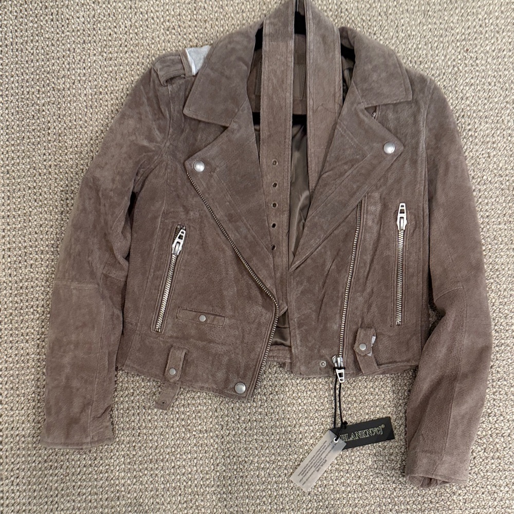 Blank NYC Taupe Leather Jacket - Picture 3 of 6